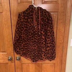 LOFT Brown and Black Leopard Print Sweater
